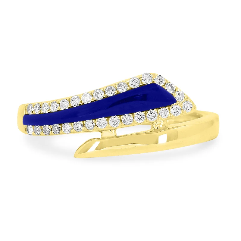 women engagement rings -14K Yellow Gold,lapis Lazuli Ring