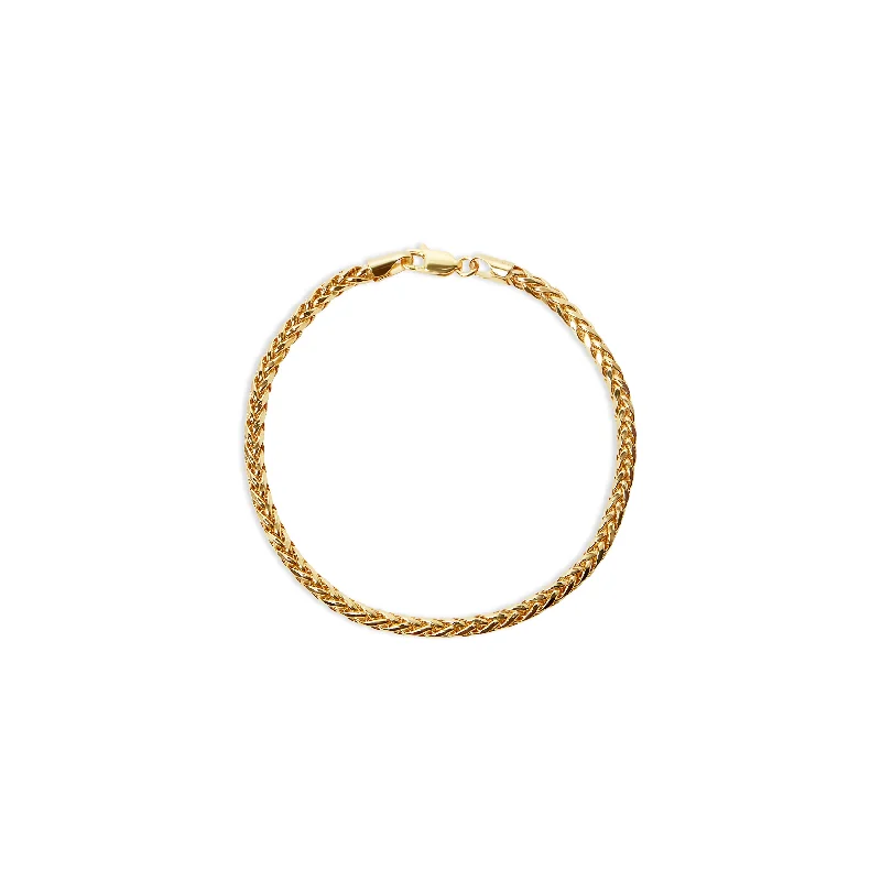 women stack bracelets -THE THIN 14KT FRANCO BRACELET