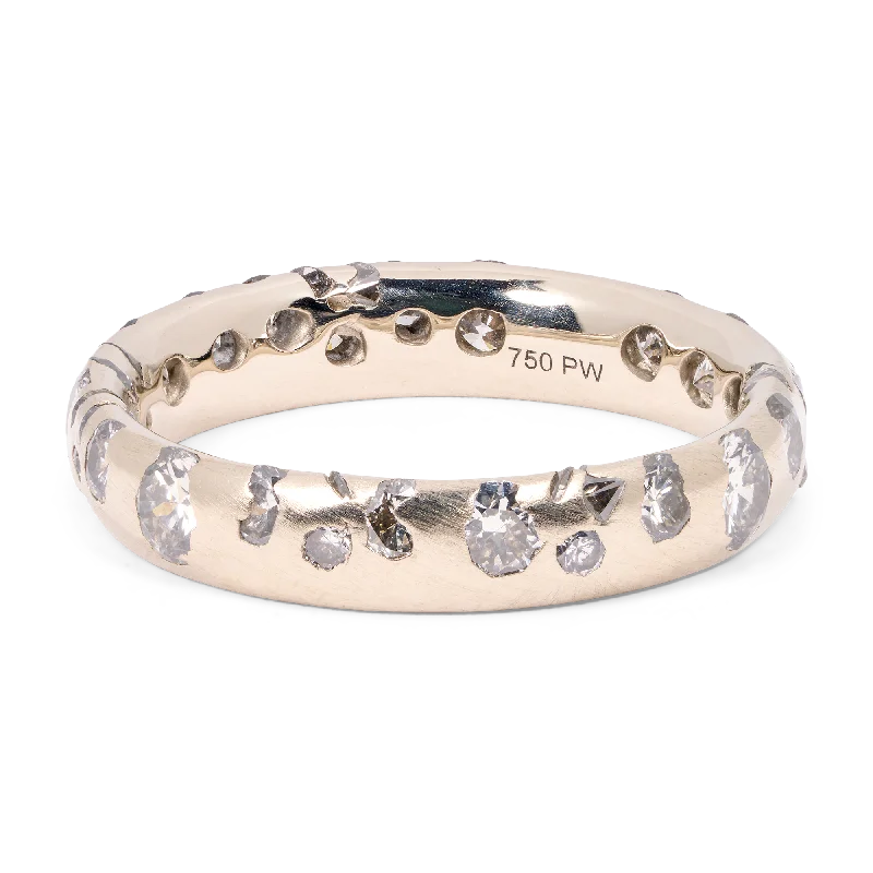 women custom rings for women -Diamond Confetti Ring in White - Size 6 - 11791