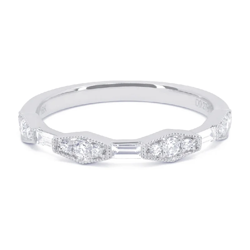 women eternity engagement rings -14K White Gold,white Diamond Ring