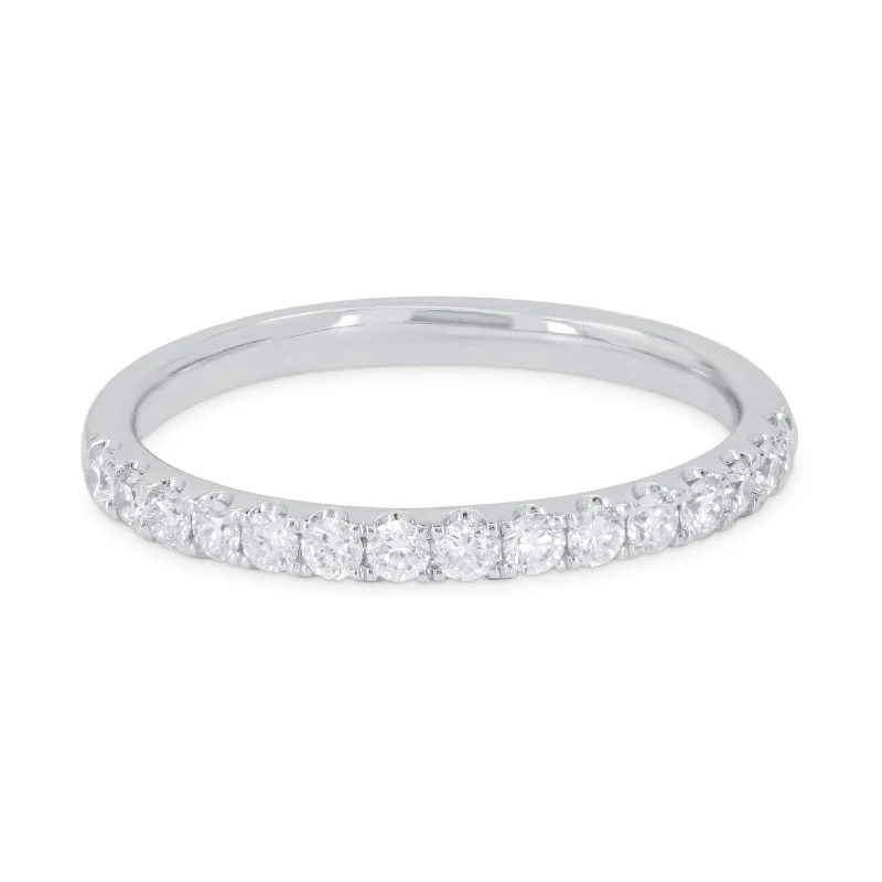 women engagement rings with matching bands -14K White Gold,white Diamond Ring