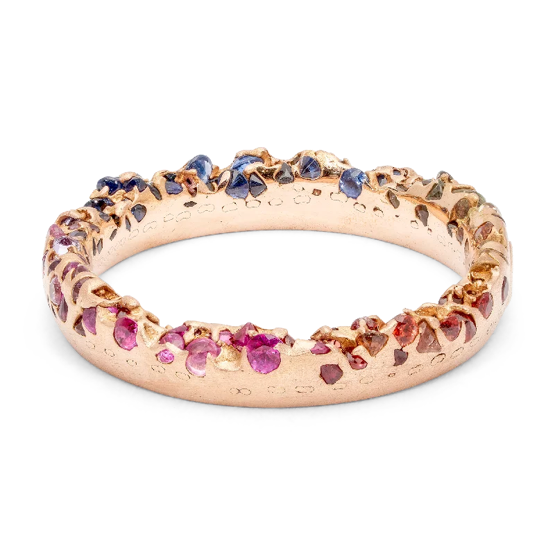 women modern wedding rings -Rainbow Gradient Constellation Ring in Rose - Size 5.5 - 9933