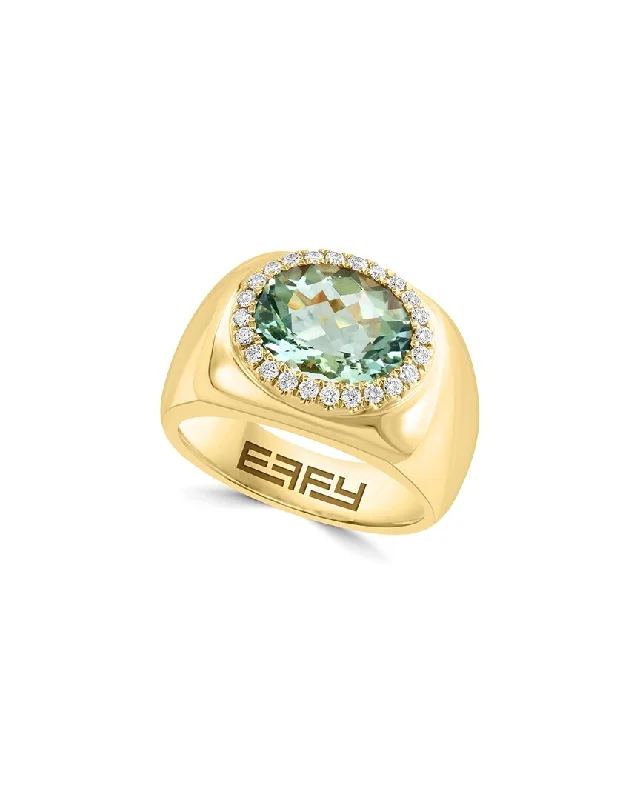 women custom engraved engagement rings -Effy Fine Jewelry 14K 3.74 ct. tw. Diamond & Gemstone Ring