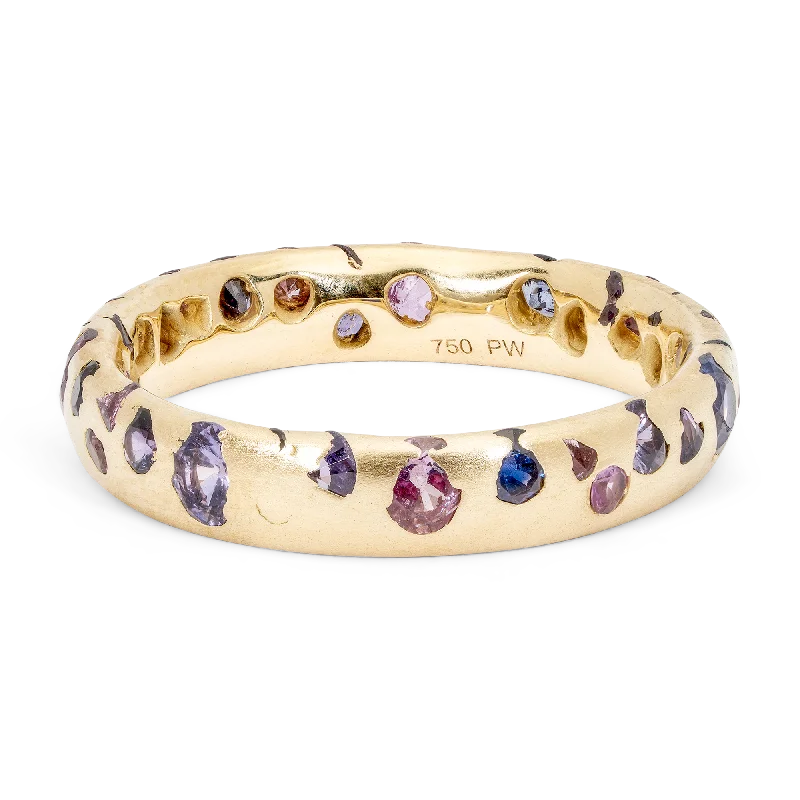 women eternity bands -Purple Confetti Ring - Size 6.5 - 11001