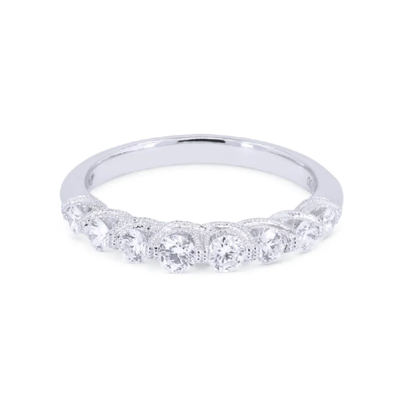 women men’s engagement rings -14K White Gold,white Diamond Ring