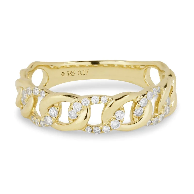 women alternative engagement rings -14K White And Yellow Gold,white Diamond Ring