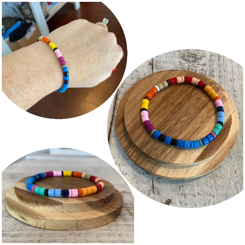 women jewelry bangles -enamel multi-color bracelets (2 very unique options)