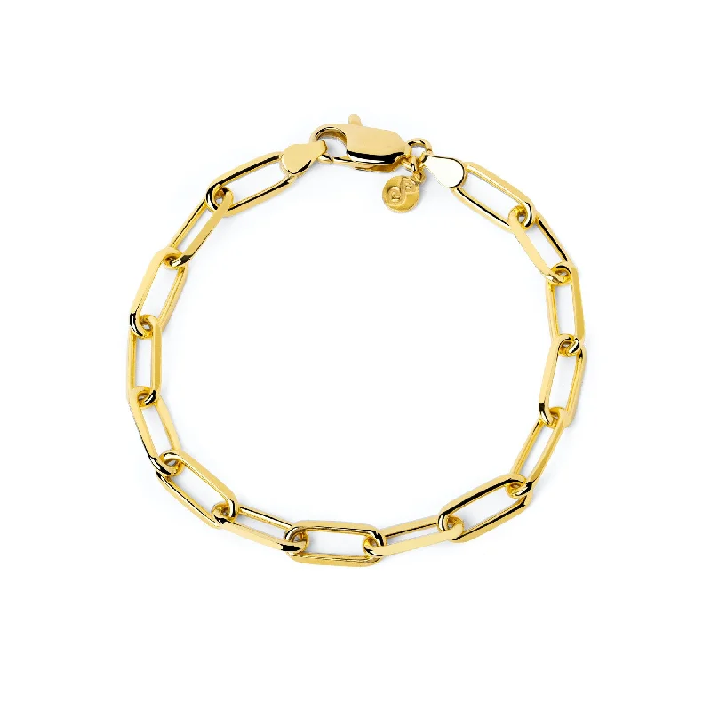 women wedding bracelets -Link Gold Bracelet