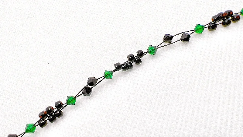 women gemstone bangles -Emerald Crystal Miyuki Bead Bracelet