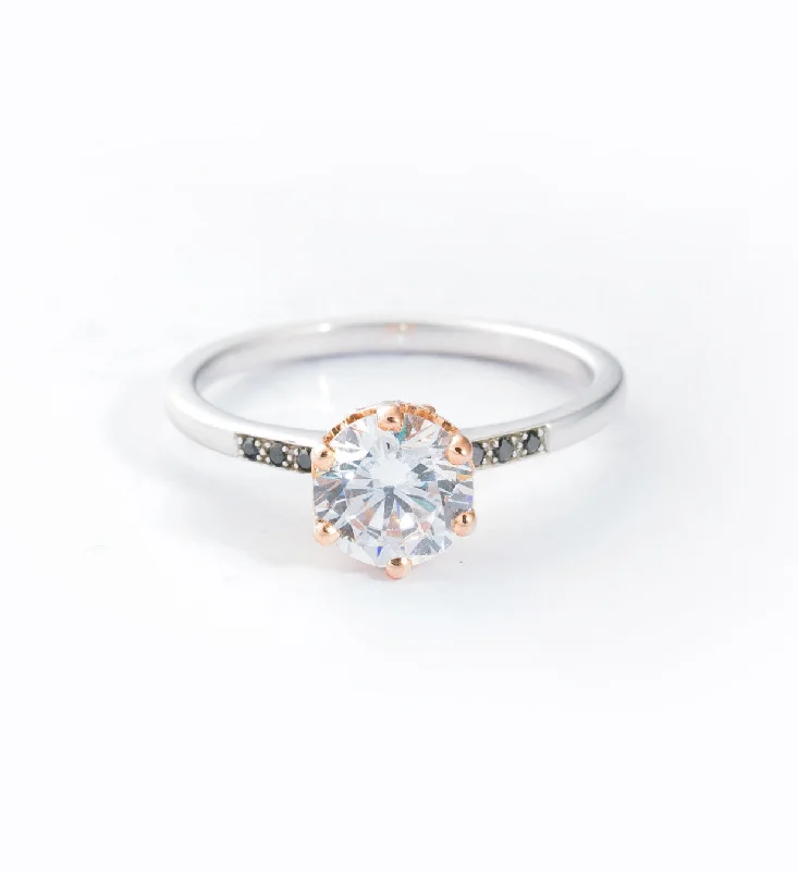 women wide band wedding rings -Hazeline Ring