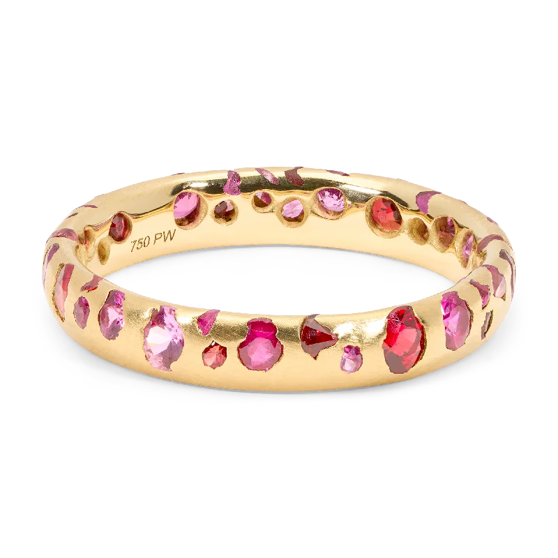 women promise rings -Plum Blossom Confetti Ring - Size 8 - 11663