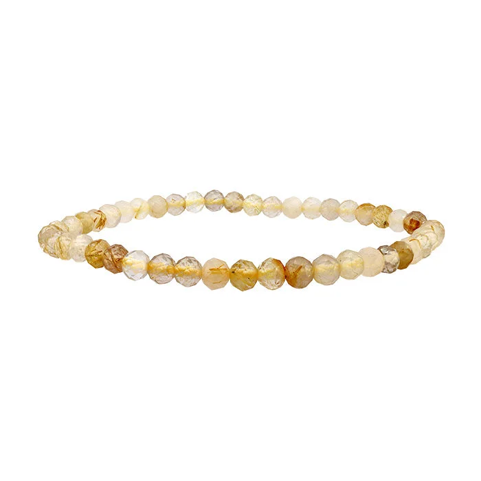 women custom charm bracelets -Golden Rutilated Quartz Bracelet