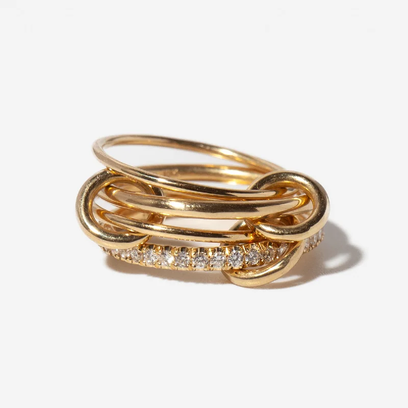 women statement rings -Pisces Pavé YG Ring