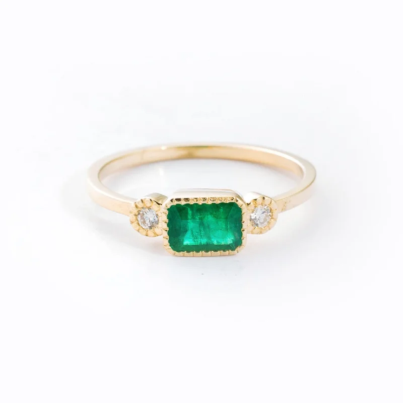 women ring sets -Emerald Lexie Ring