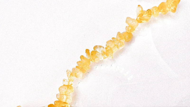 women art deco bracelets -Citrine Crystal Raw Chip Bracelet