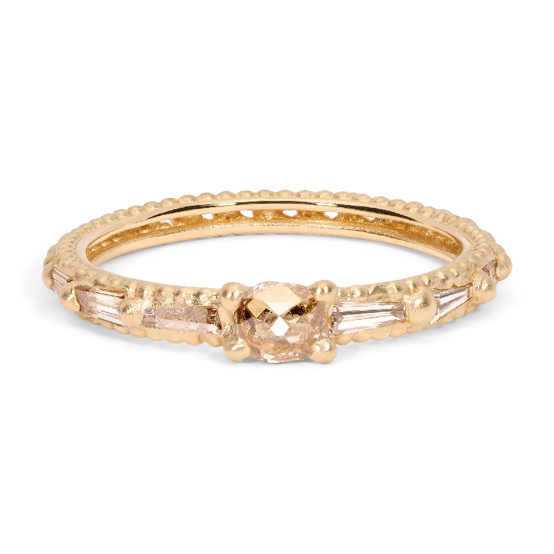 women double band rings -Diamond Capri Ring - Size 7.25 - 9311