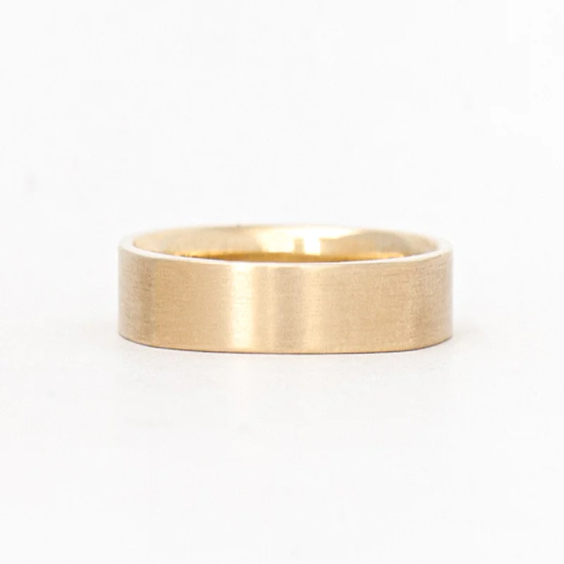 women vintage-style rings -Square 6mm Matte Band