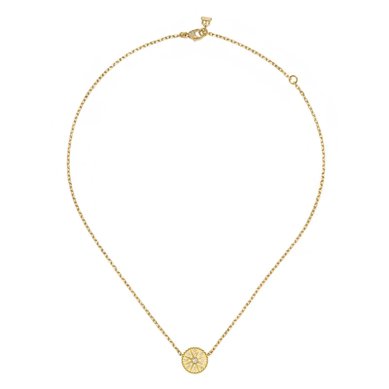 women round pendant necklaces -18K Orbit Star Necklace