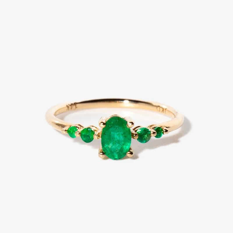 women diamond eternity rings -Emerald Pebble Ring