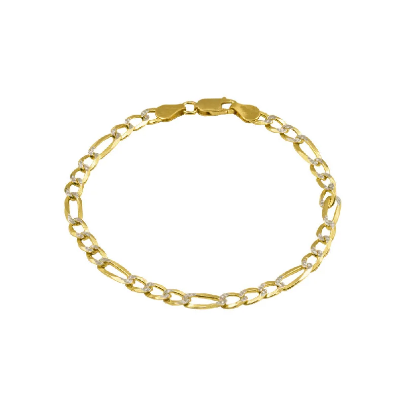 women rose gold bangles -THE FIGARO LINK BRACELET