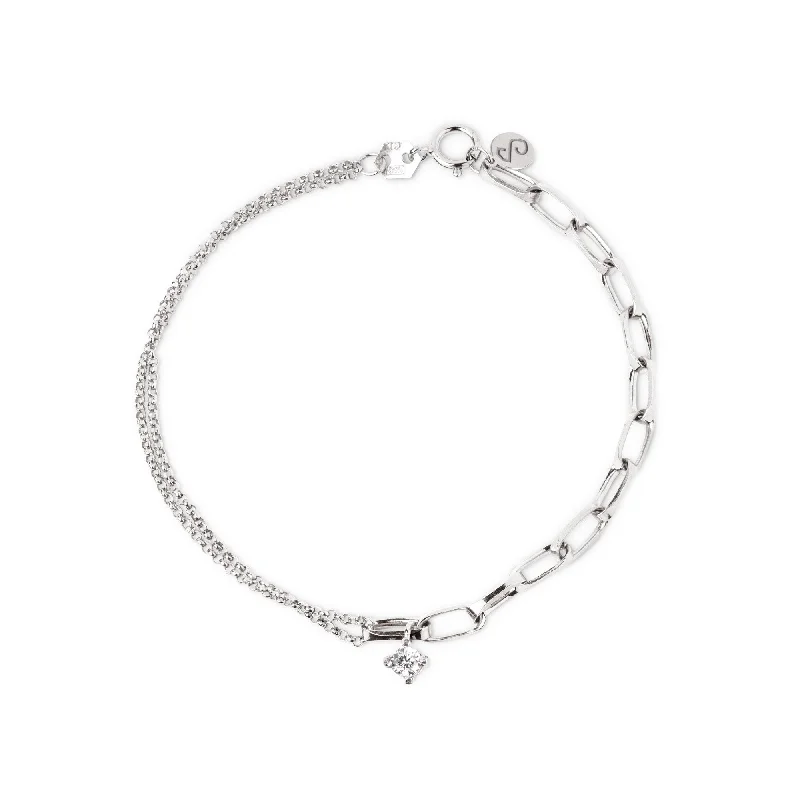 women luxury bracelets -Chic Spark Silver Bracelet