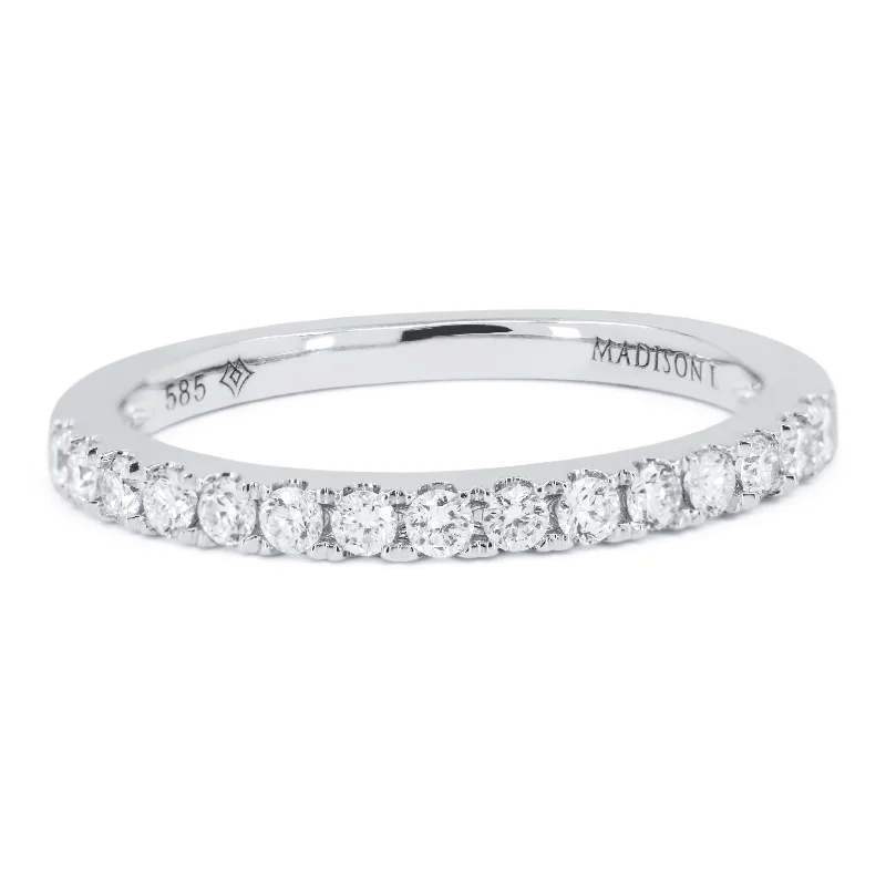 women diamond engagement rings -14K White Gold,white Diamond Ring