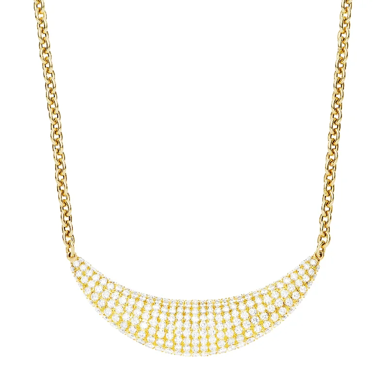 women gold necklaces -Signature Curve Necklace