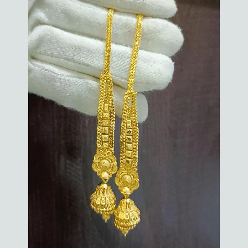 women chandelier earrings -Pari Art Jewellery Gold Forming Jhumki Earrings