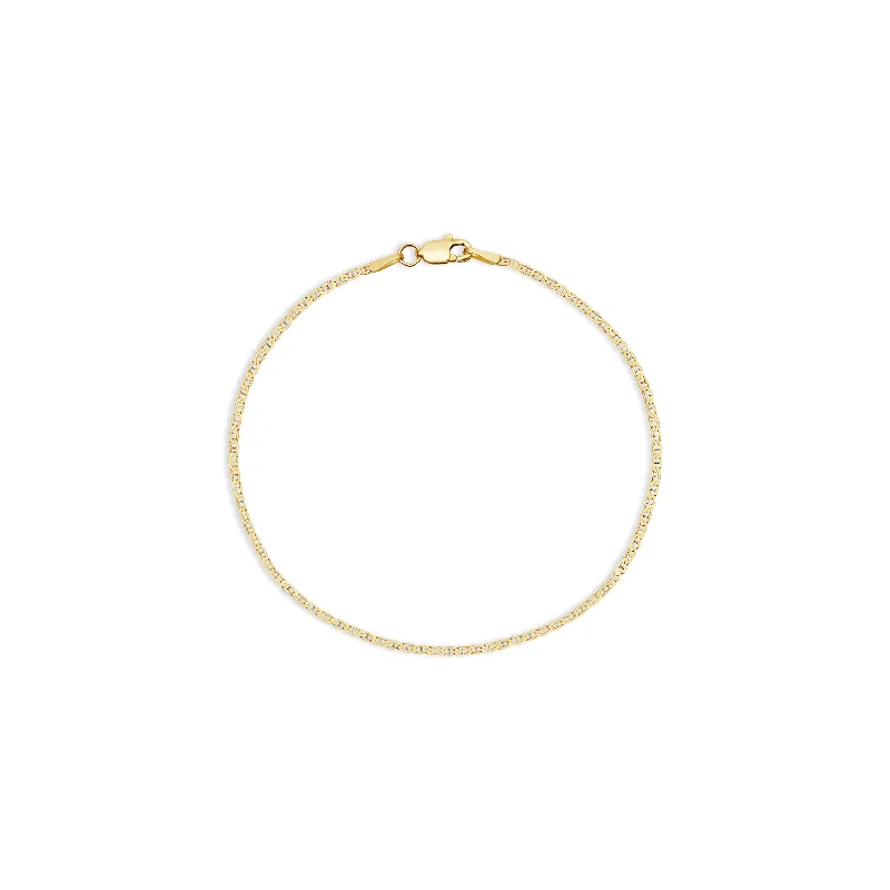 women romantic bangles -THE THIN 14KT MARINER BRACELET