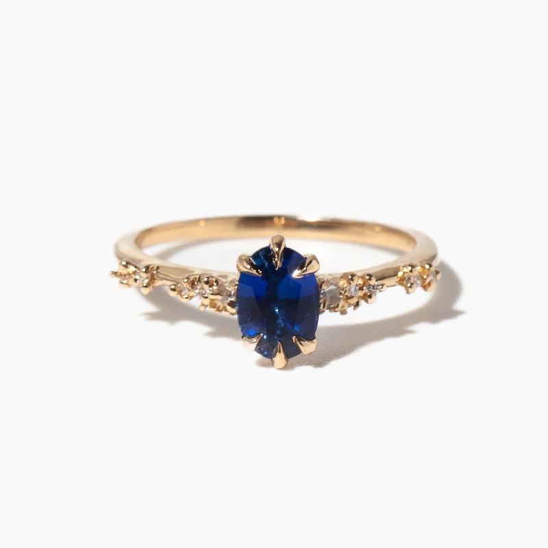 women modern rings -1.00 ct Blue Sapphire Daphne Ring