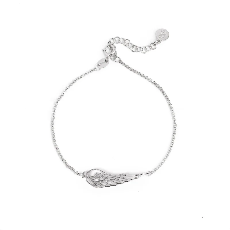 women crystal bangles -Dove Silver Bracelet