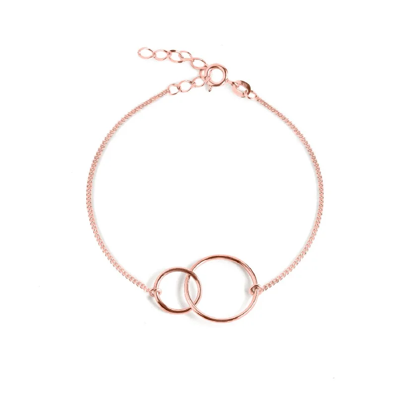 women wide cuff bracelets -Sister Rose Gold Bracelet