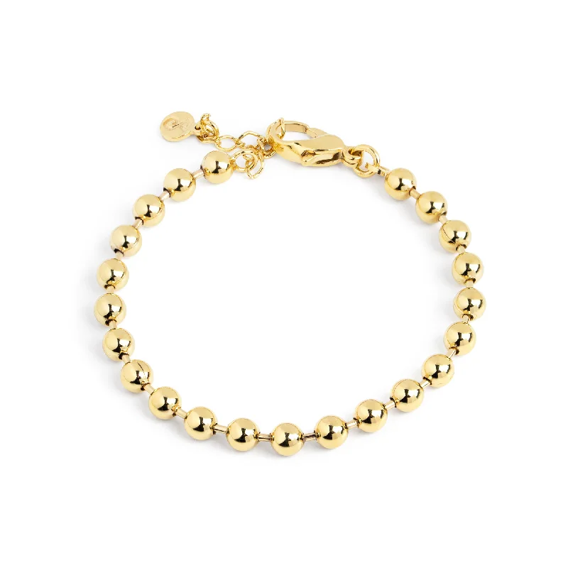 women luxury bangles -Pebbles XL Gold Bracelet