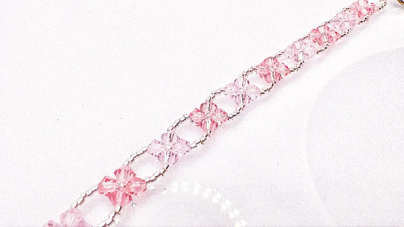 women luxury cuff bracelets -Pink Forget Me Not Bracelet