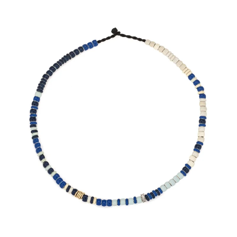 women link necklaces -Bead Party Full Enamel + Diamond Strength Necklace