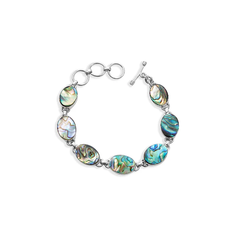 women floral bracelets -THE ORNATE OPAL SILVER LINK BRACELET