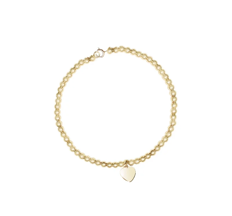 women romantic bangles -Golden Heart Bracelet