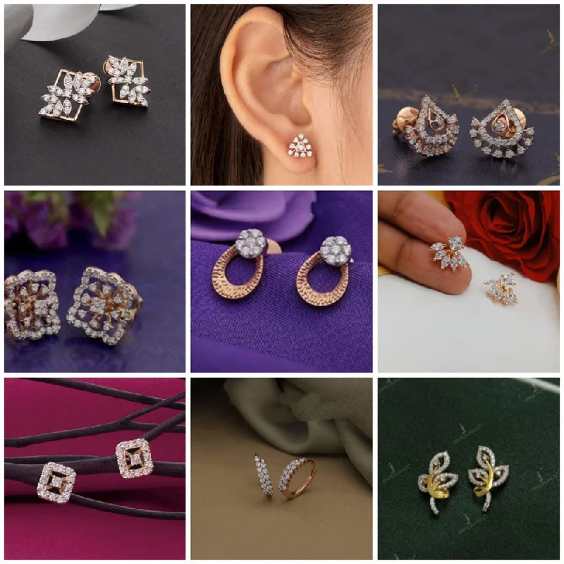 women modern earrings -Manisha Jewellery Austrian Stone Stud Earrings Combo